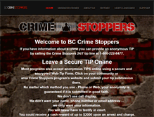 Tablet Screenshot of bccrimestoppers.com